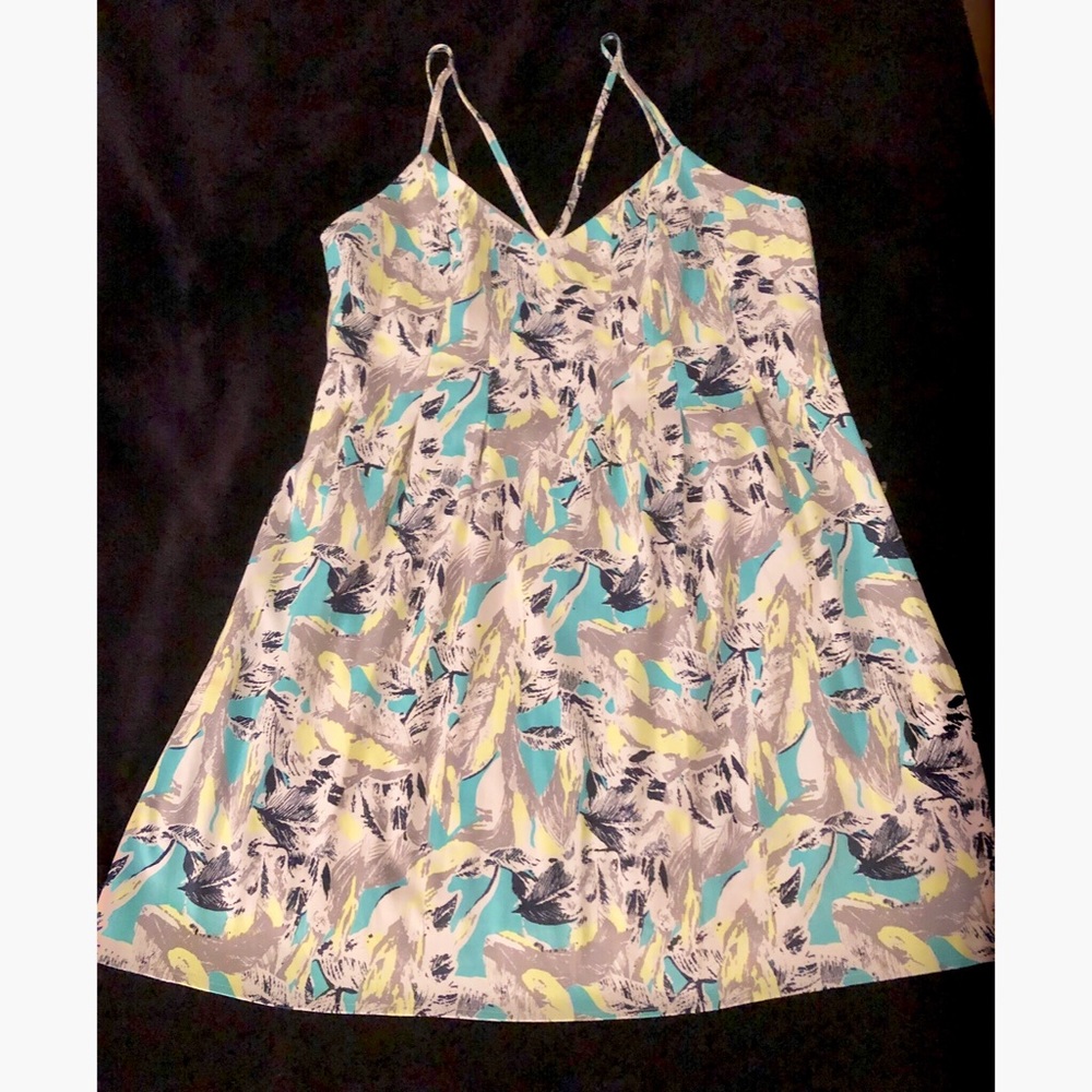 Sun dress with neon yellow